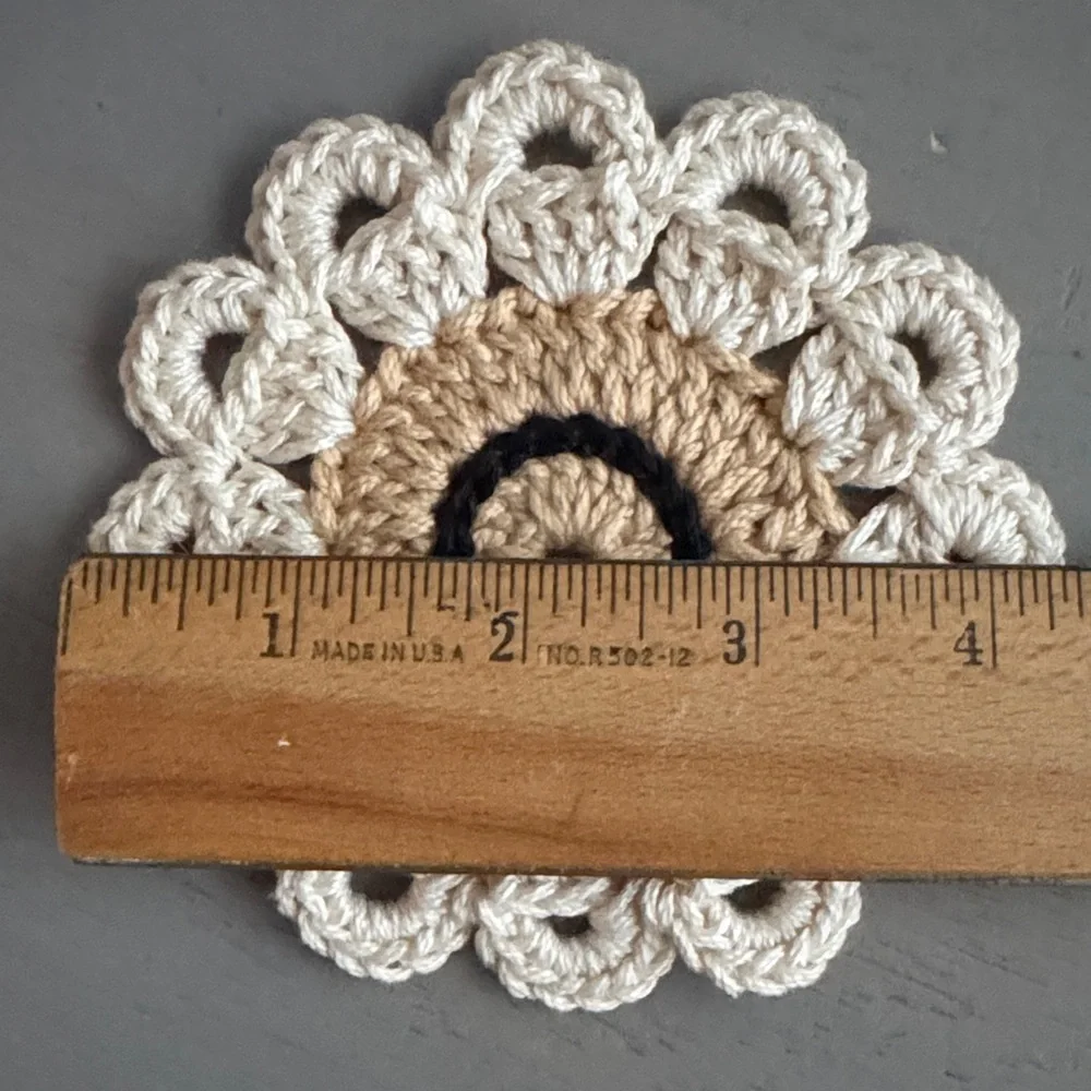 Handmade Crochet Coasters Set - 100% Cotton